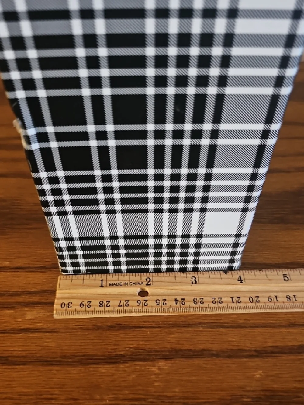 Old NavySupply Co. Plaid Black and White Wine Gift Box